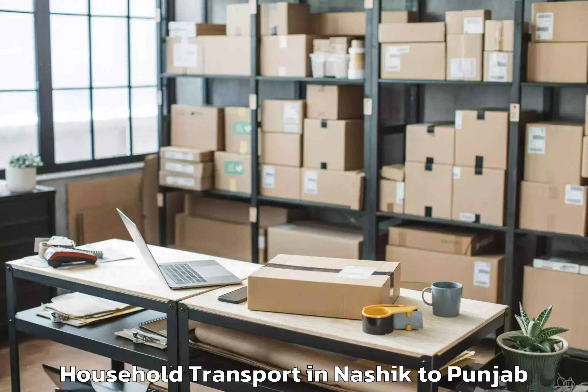 Book Nashik to Ludhiana Airport Luh Household Transport Online